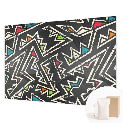 Mural decorativo con diseño de geometría energética