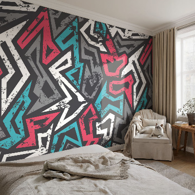Papel mural texturado decorativo con diseño de mosaico abstracto