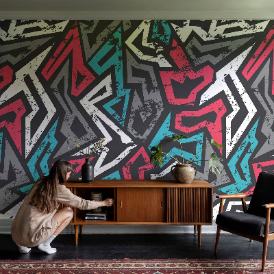 Papel mural texturado decorativo con diseño de mosaico abstracto