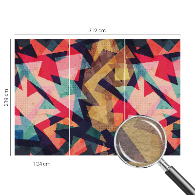 Papel mural con patrón decorativo en tonos vivos con diseño colorido