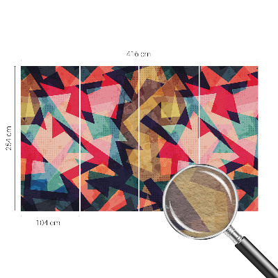 Papel mural con patrón decorativo en tonos vivos con diseño colorido