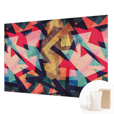 Papel mural con patrón decorativo en tonos vivos con diseño colorido