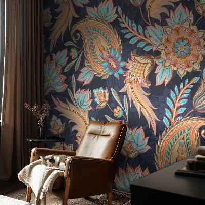 Mural de pared con estampado hermoso con estampado floral