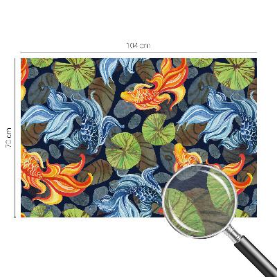 Papel mural texturado decorativo con un diseño de patrones de peces
