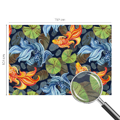 Papel mural texturado decorativo con un diseño de patrones de peces