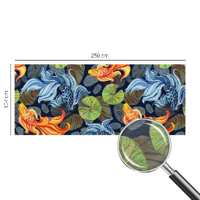 Papel mural texturado decorativo con un diseño de patrones de peces