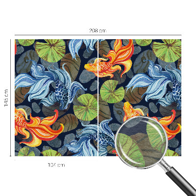 Papel mural texturado decorativo con un diseño de patrones de peces