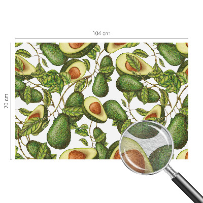Papel mural con patrón decorativo con un diseño de aguacate