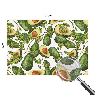Papel mural con patrón decorativo con un diseño de aguacate