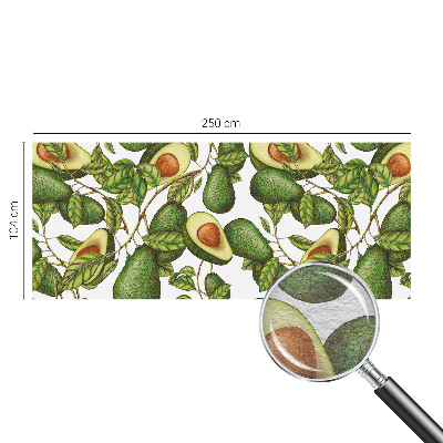 Papel mural con patrón decorativo con un diseño de aguacate