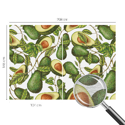 Papel mural con patrón decorativo con un diseño de aguacate