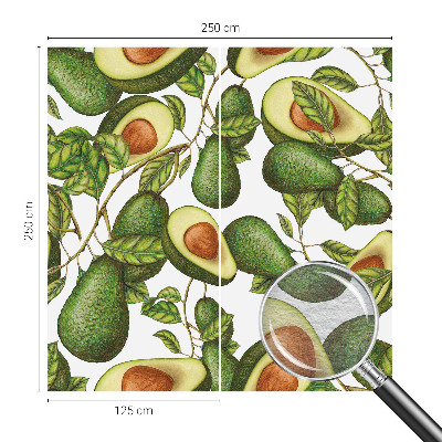 Papel mural con patrón decorativo con un diseño de aguacate