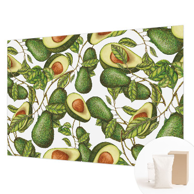Papel mural con patrón decorativo con un diseño de aguacate