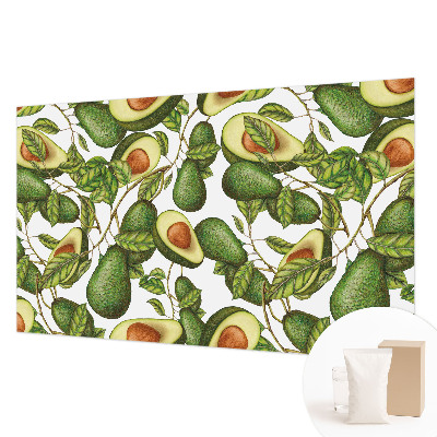Papel mural con patrón decorativo con un diseño de aguacate