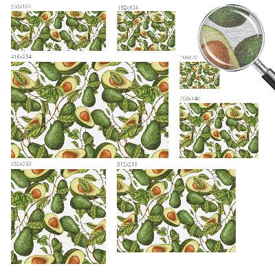 Papel mural con patrón decorativo con un diseño de aguacate