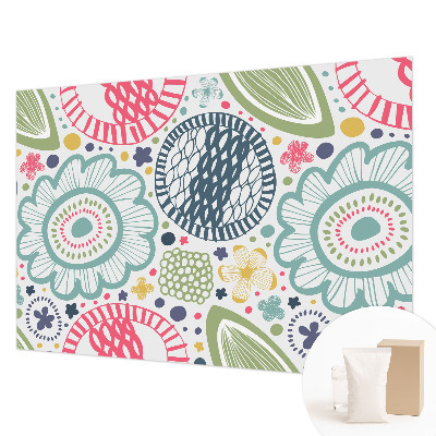 Fotomural decorativo para cabecero de cama con estampados florales