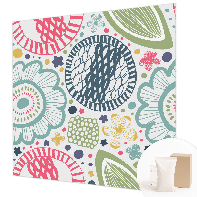 Fotomural decorativo para cabecero de cama con estampados florales