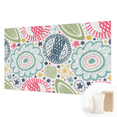 Fotomural decorativo para cabecero de cama con estampados florales