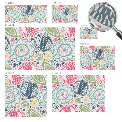 Fotomural decorativo para cabecero de cama con estampados florales