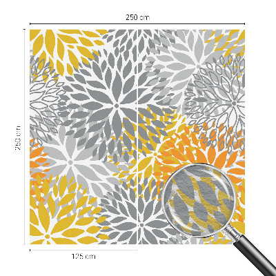 Mural de pared con estampado hermoso con motivo de energía floral
