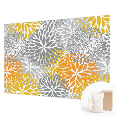 Mural de pared con estampado hermoso con motivo de energía floral