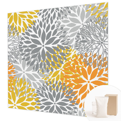 Mural de pared con estampado hermoso con motivo de energía floral