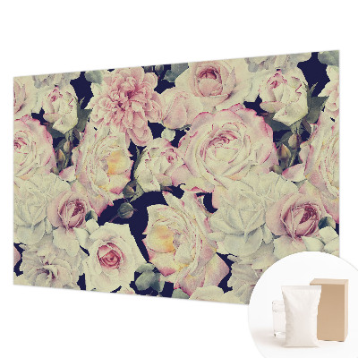 Mural decorativo con un ramo de flores