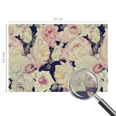 Mural decorativo con un ramo de flores