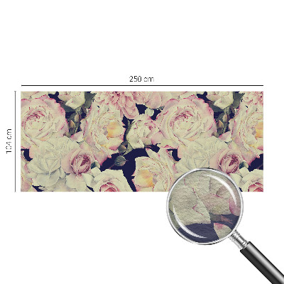 Mural decorativo con un ramo de flores