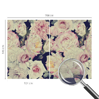 Mural decorativo con un ramo de flores