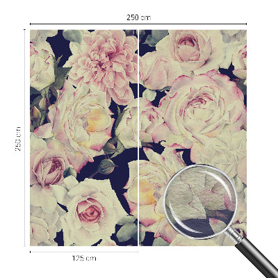 Mural decorativo con un ramo de flores