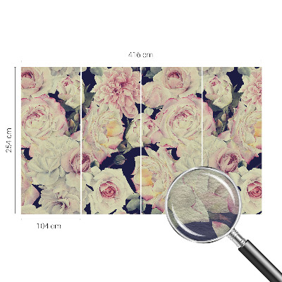 Mural decorativo con un ramo de flores