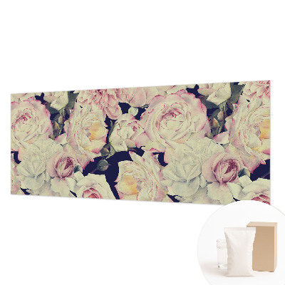 Mural decorativo con un ramo de flores