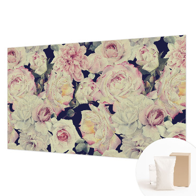 Mural decorativo con un ramo de flores