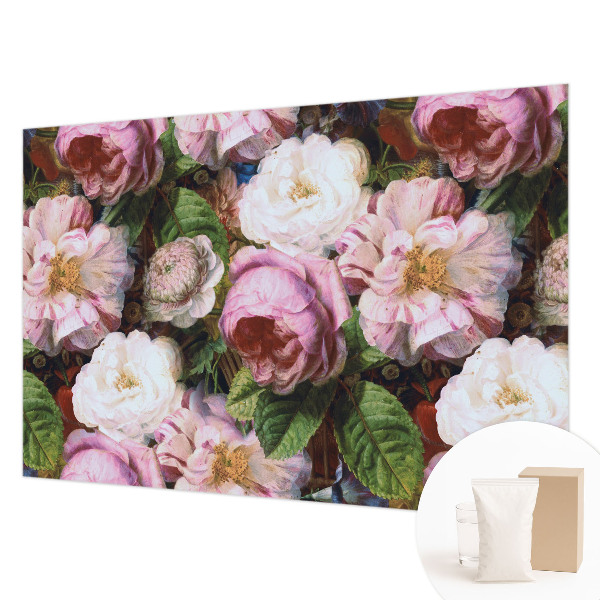 Papel mural texturado decorativo con motivo floral que aporta elegancia