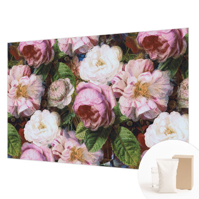 Papel mural texturado decorativo con motivo floral que aporta elegancia