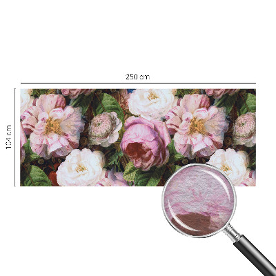 Papel mural texturado decorativo con motivo floral que aporta elegancia