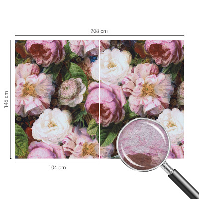 Papel mural texturado decorativo con motivo floral que aporta elegancia