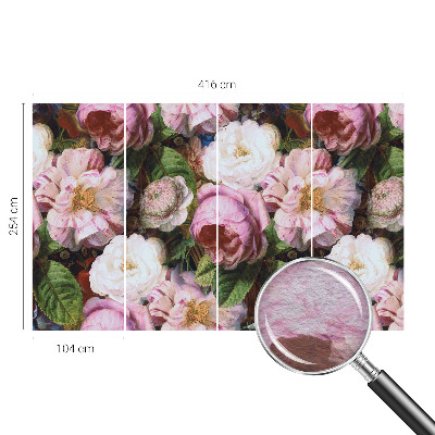 Papel mural texturado decorativo con motivo floral que aporta elegancia