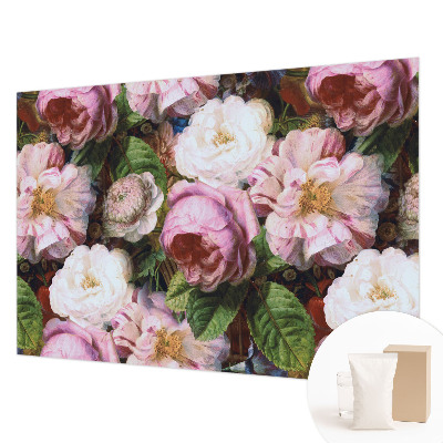 Papel mural texturado decorativo con motivo floral que aporta elegancia