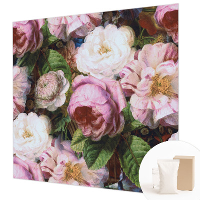 Papel mural texturado decorativo con motivo floral que aporta elegancia