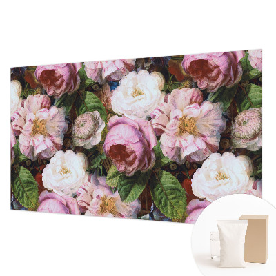 Papel mural texturado decorativo con motivo floral que aporta elegancia