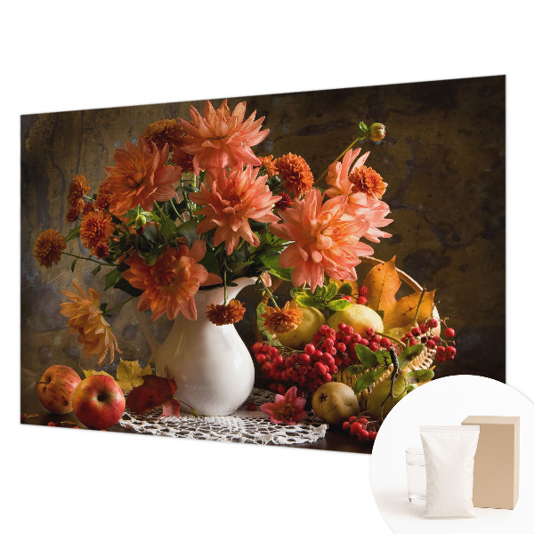 Fotomural decorativo para cabecero de cama con una composición otoñal