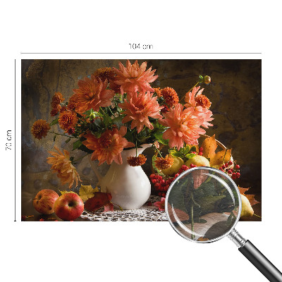 Fotomural decorativo para cabecero de cama con una composición otoñal
