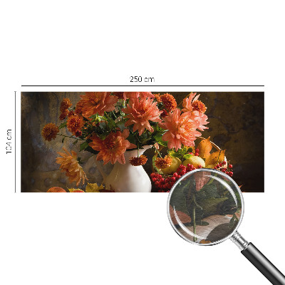 Fotomural decorativo para cabecero de cama con una composición otoñal