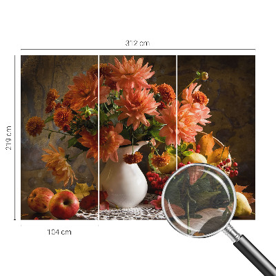 Fotomural decorativo para cabecero de cama con una composición otoñal