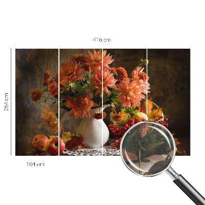Fotomural decorativo para cabecero de cama con una composición otoñal