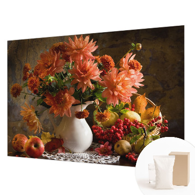 Fotomural decorativo para cabecero de cama con una composición otoñal