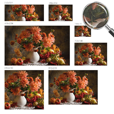 Fotomural decorativo para cabecero de cama con una composición otoñal