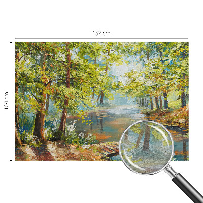 Papel mural con patrón decorativo con estampado 'Lago idílico' para decoración de paredes